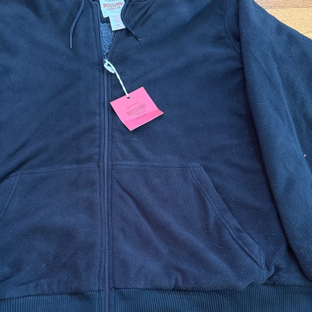 Mossimo Supply Sherpa Zipper Hooded Jacket NEW very soft - Picture 4 of 12